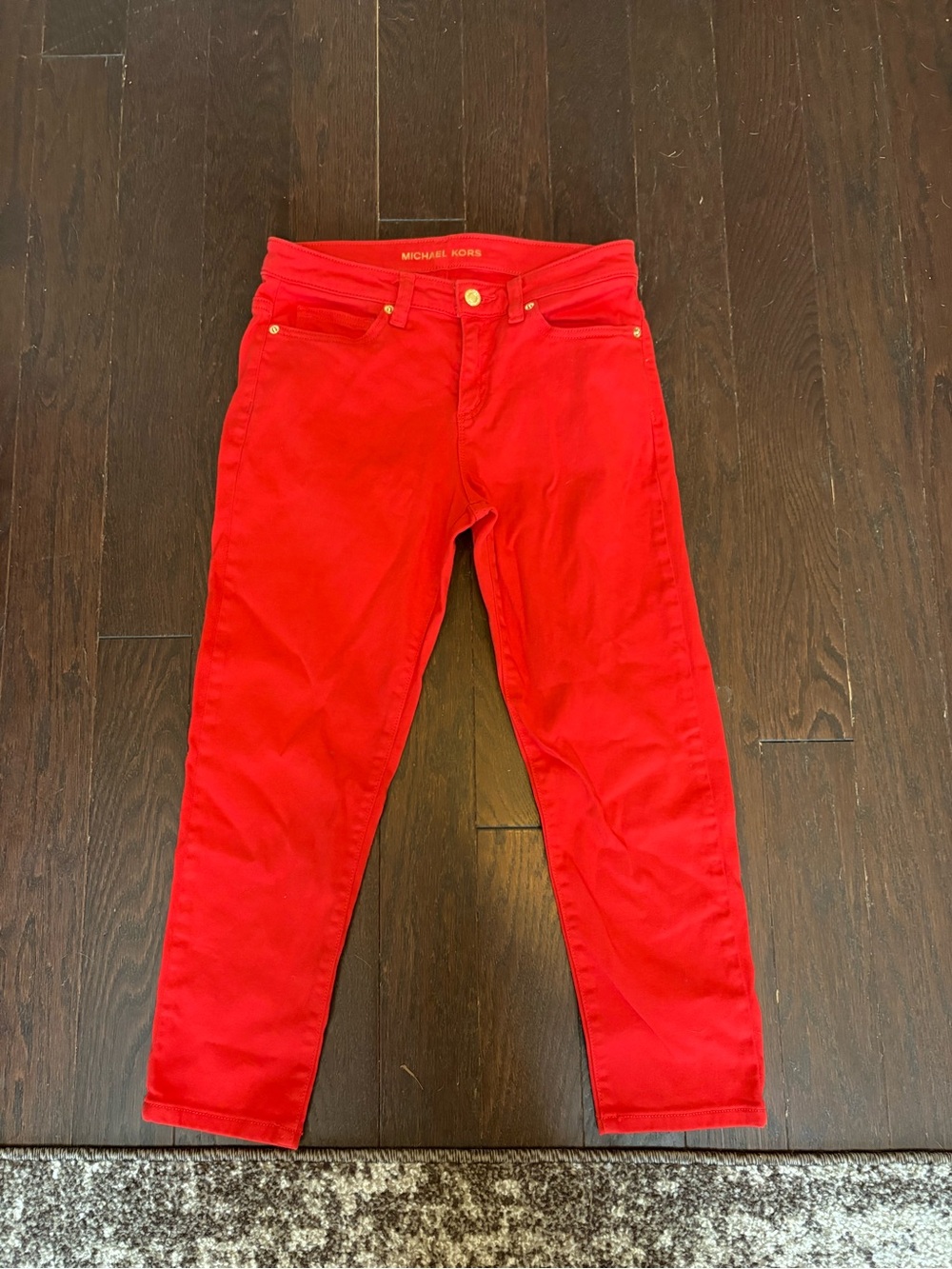 Michael Kors Bright Red Slim Jeans